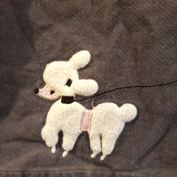 Gymboree Poodle Dress 1950s Style Skirt Grey Corduroy Pink Ribbon Size 3T - Picture 2 of 6